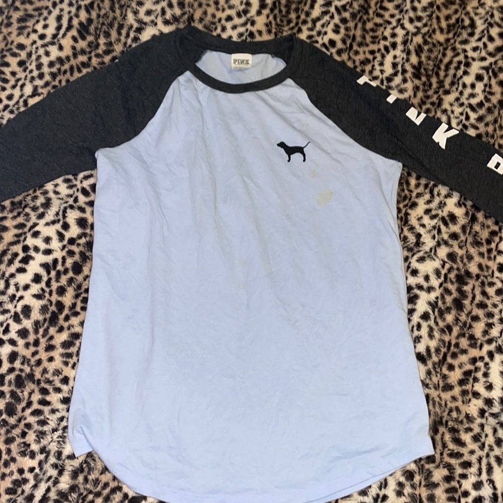 VS PINK baby blue long sleeve top
